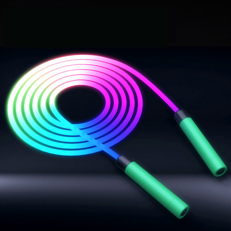 Smart LED Skipping Rope – Colorful Luminous Fitness Jump Rope (Battery Model, 2.8m)