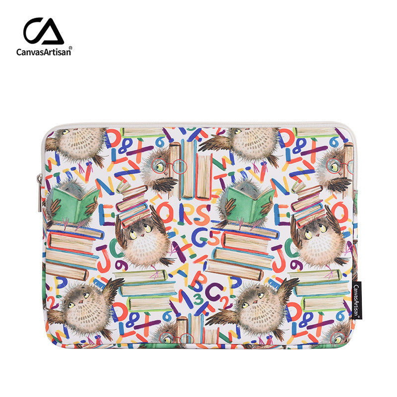 Waterproof Laptop Sleeve 11-15 Inch Tablet Case – Multicolor Scholarly Owls Design