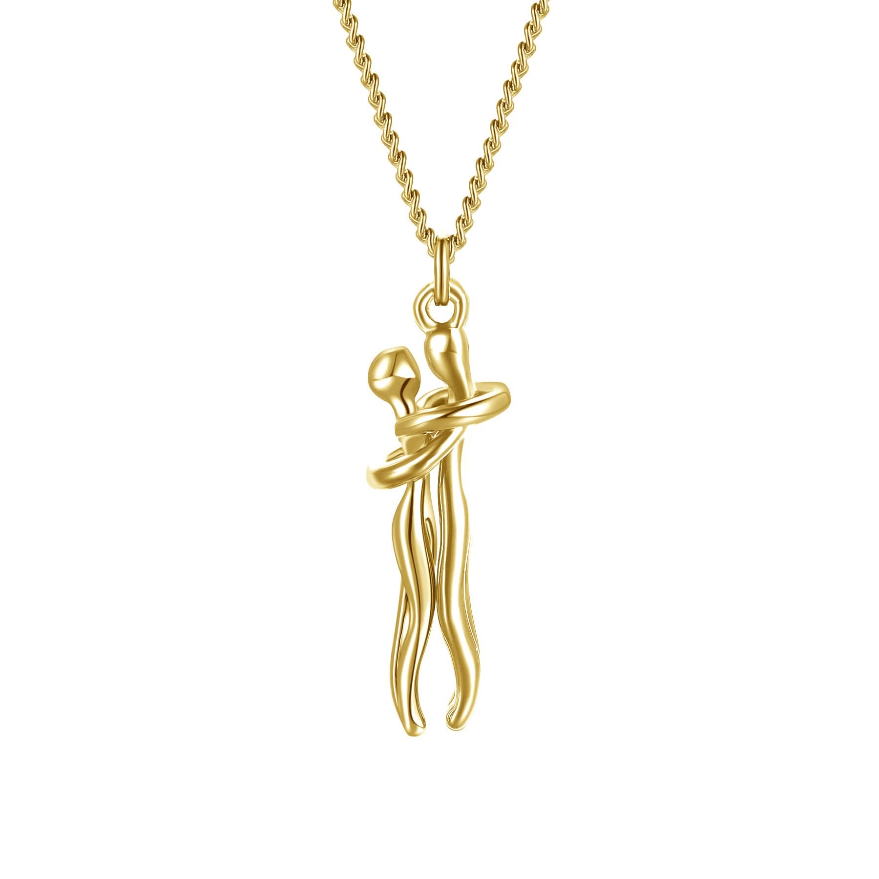 Unisex Couple Hug Necklace - High-End Gift