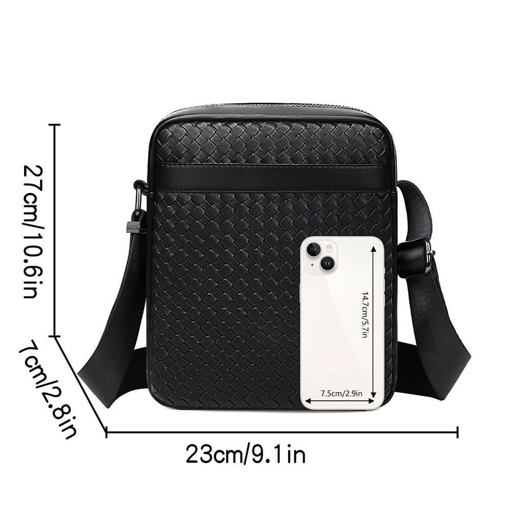 Men’s PU Leather Chest Bag – Business Travel Crossbody Shoulder Bag