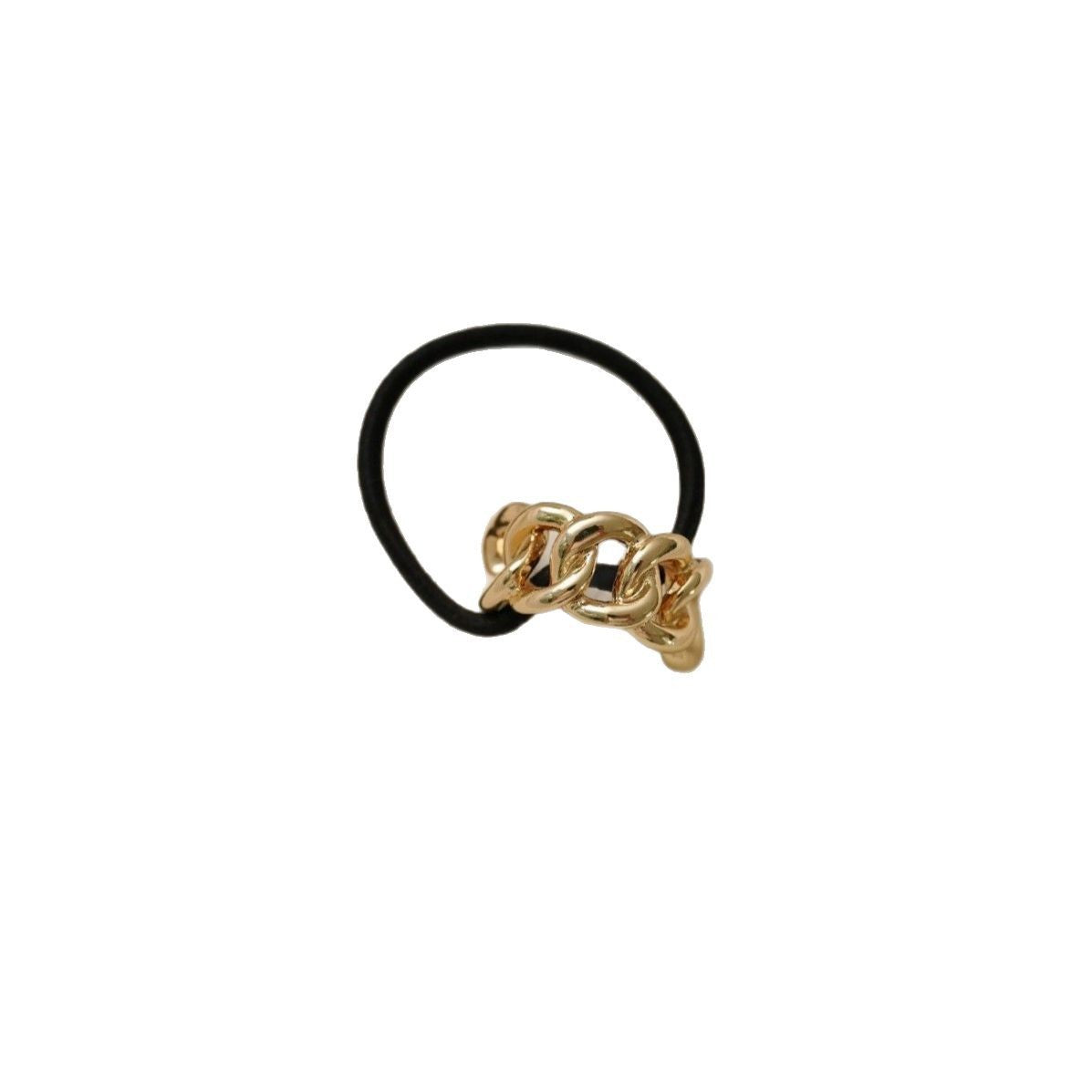 Gold Chain Hair Tie – Chic Minimalist Metal Hair Accessory with High Elasticity