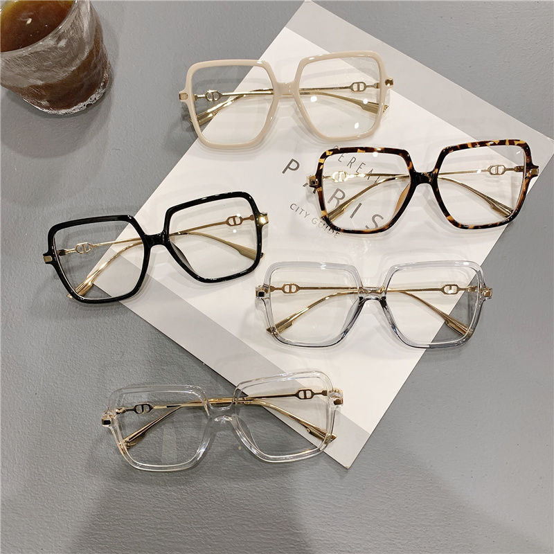 Large Frame Anti-Blue Light Glasses | Trendy Metal Eyewear for Everyday Screen Protection