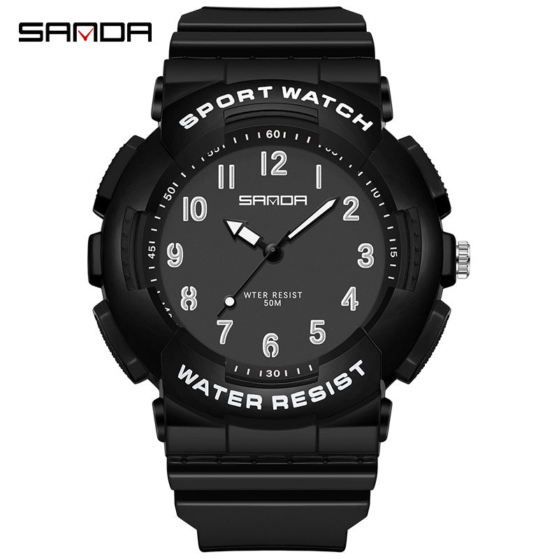 Sanda Waterproof Digital Sports Watch – Stylish Unisex Quartz Watch for Teens