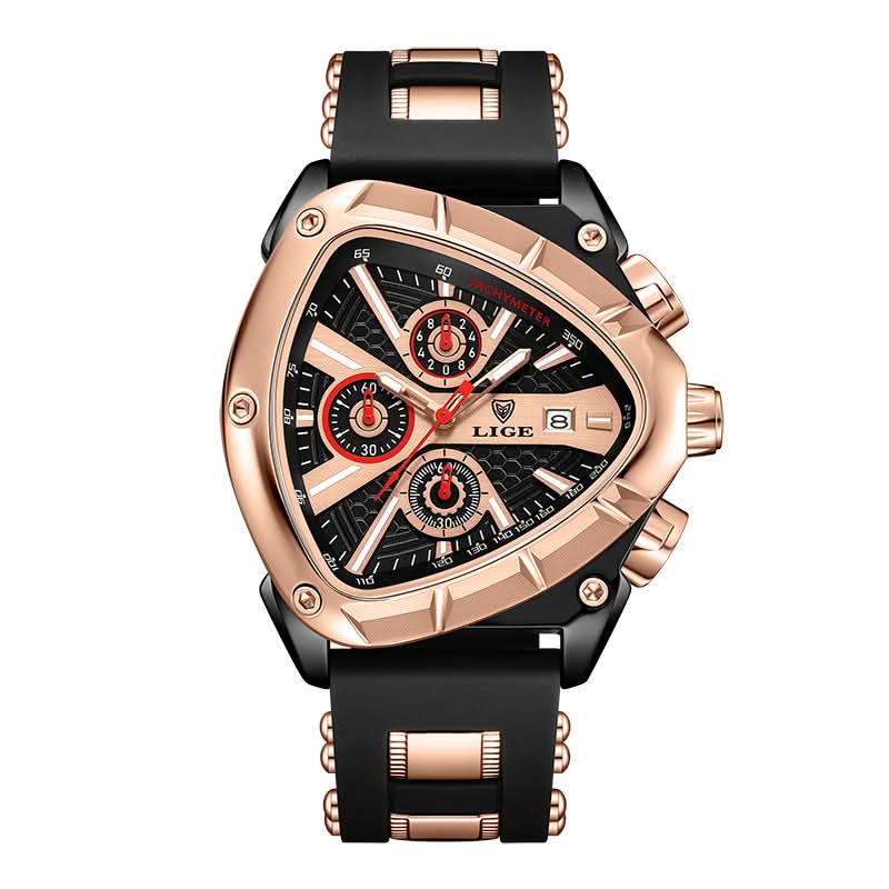 Men's Fashion Quartz Watch – Luminous Dial, Calendar Display, Silicone Strap