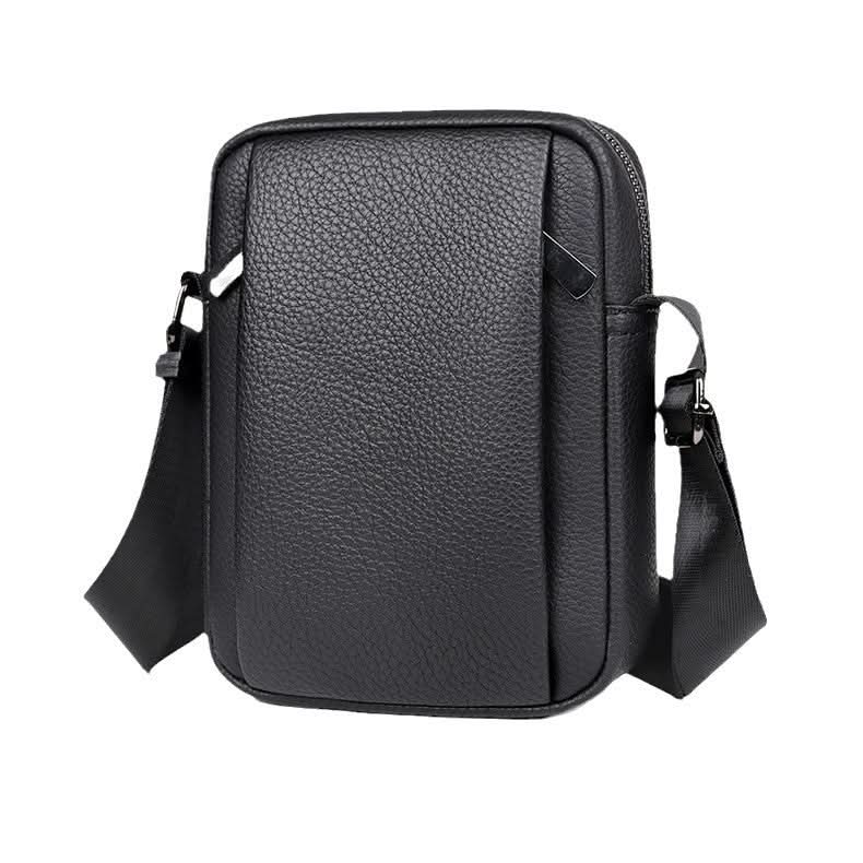Men’s PU Leather Crossbody Shoulder Bag – Business Style Small Square Bag
