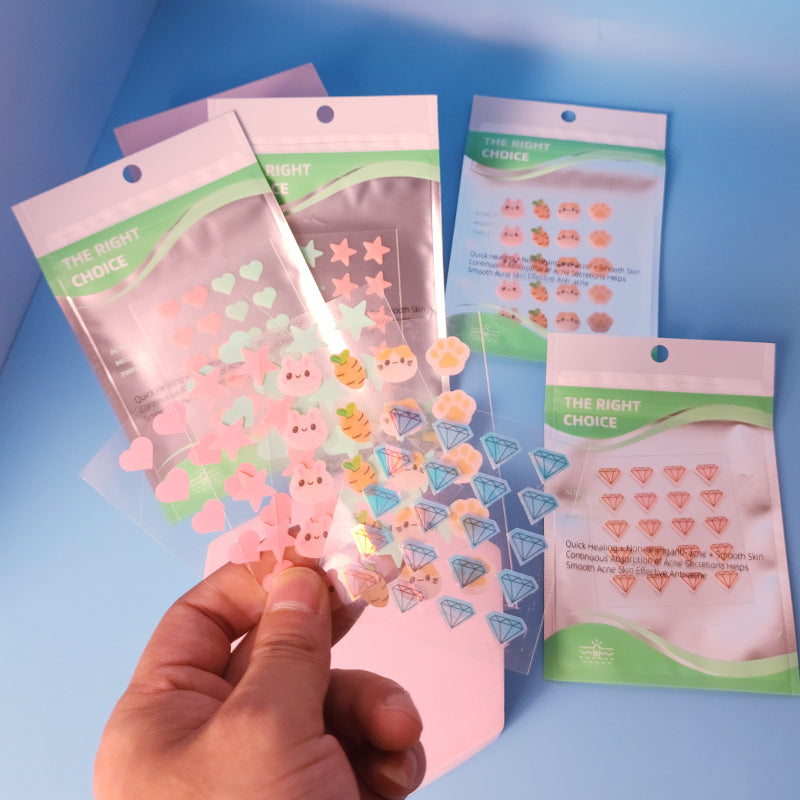 Cute Star Acne Patches – Colorful Hydrocolloid Pimple Patch for Acne Treatment