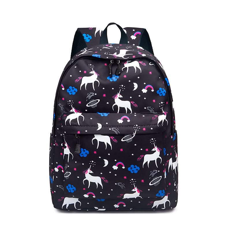 Nylon Backpack for School – Unisex Fashion Backpack with Clear Sweet Prints