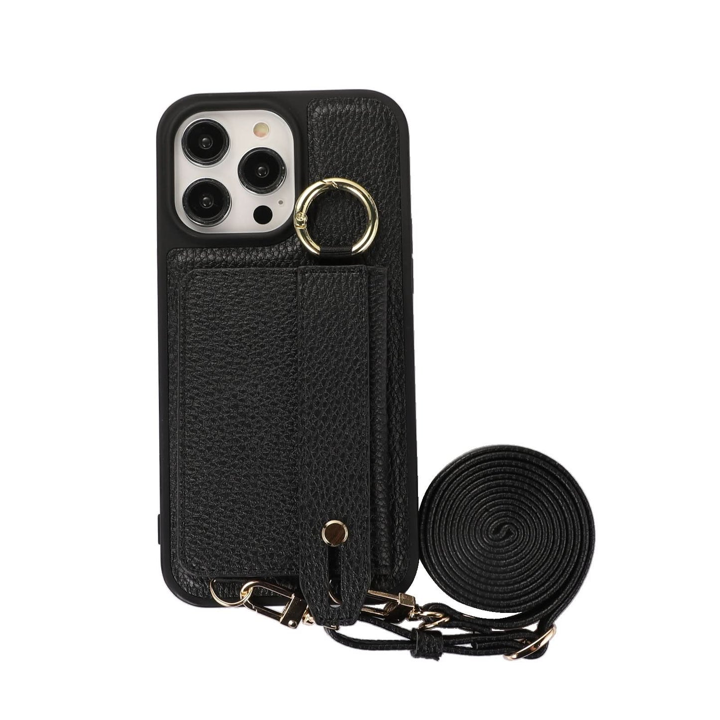 Leather Phone Case with Card Holder for iPhone