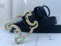 Women's Vintage-Inspired Smooth Buckle Leather Belt – for Dresses & Casual Wear