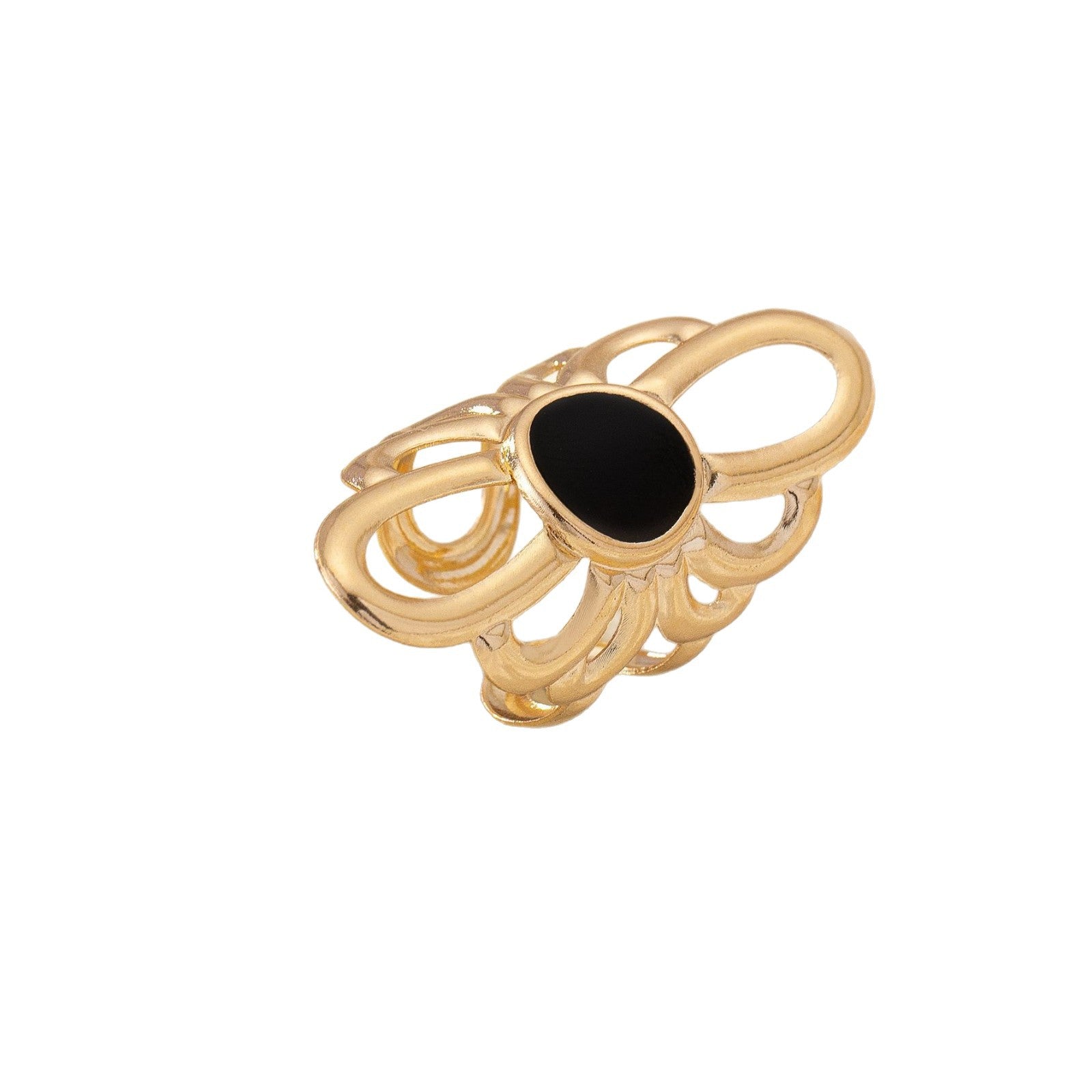 Retro Compass Ring for Women– Vintage Alloy Ring in Blue, Black & Burgundy
