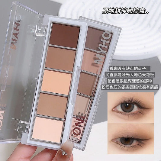 5-Color Contour & Eyeshadow Palette – Matte & Pearlescent
