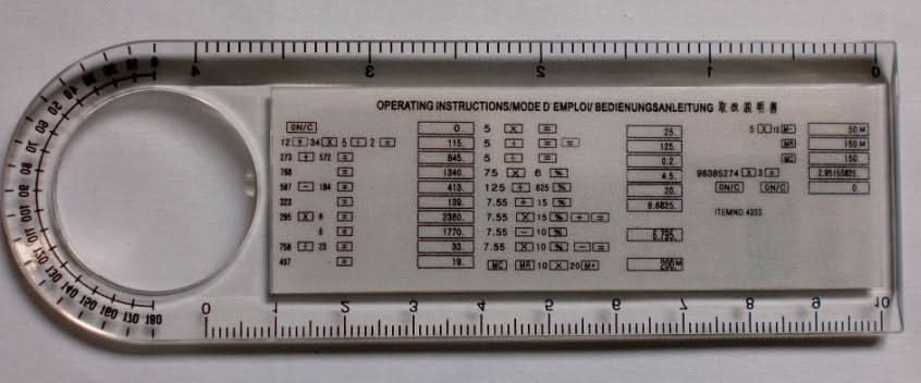 Multifunctional Protractor Ruler with Magnifying Glass