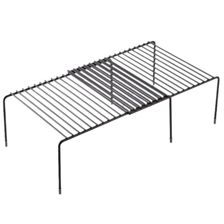Retractable Kitchen Cabinet Organizer Rack – 2-Tier Carbon Steel Shelf