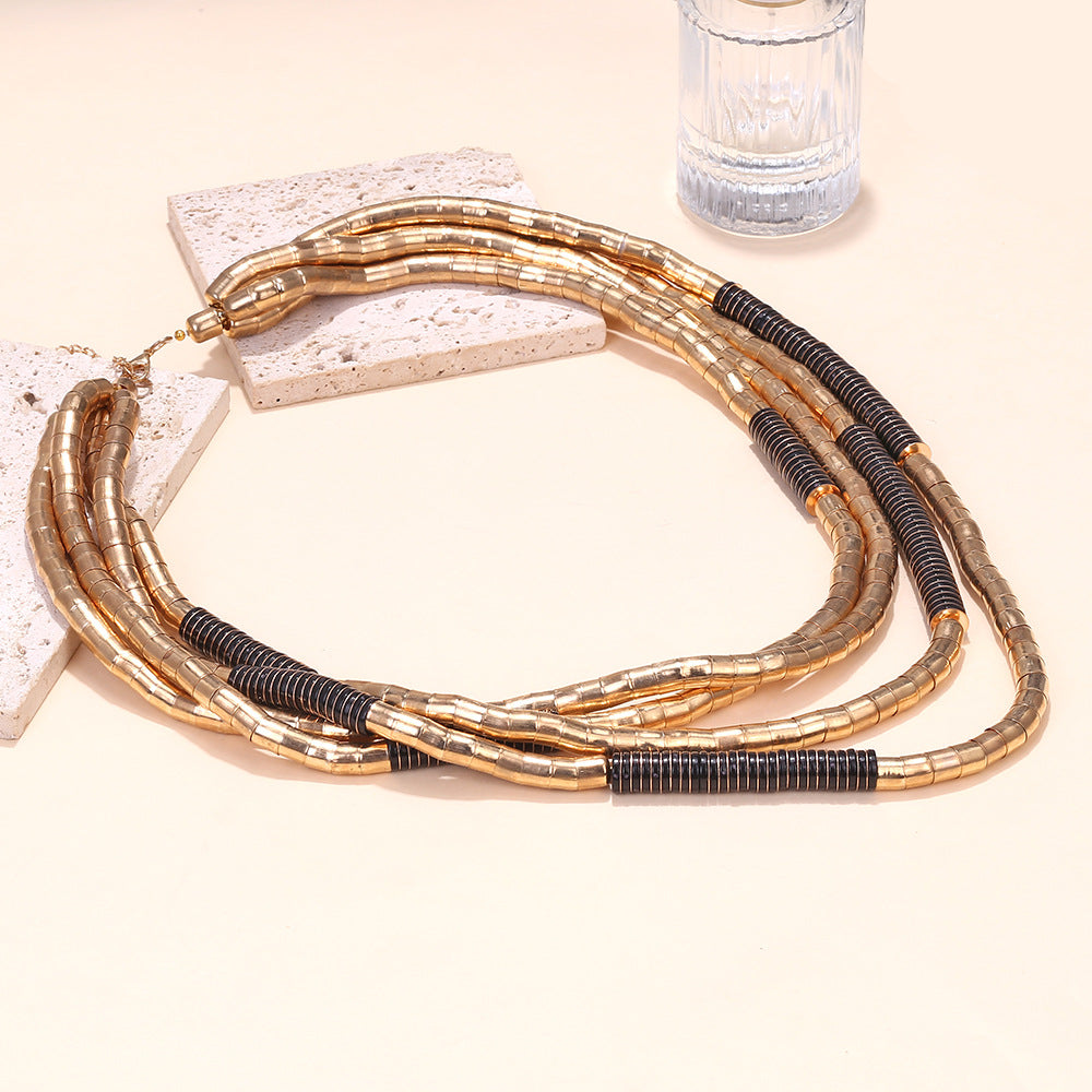 Handmade Beaded Multi-Strand Necklace – Long Statement Jewelry for Women