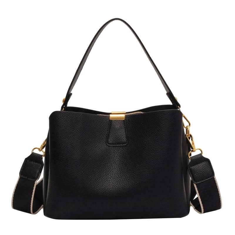 Women's PU Leather Bucket Crossbody Bag – Fashionable Handbag