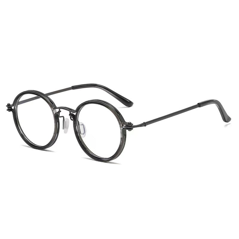 Round Frame Anti-Blue Light Glasses for Women & Men – High Myopia-Ready Resin Lenses