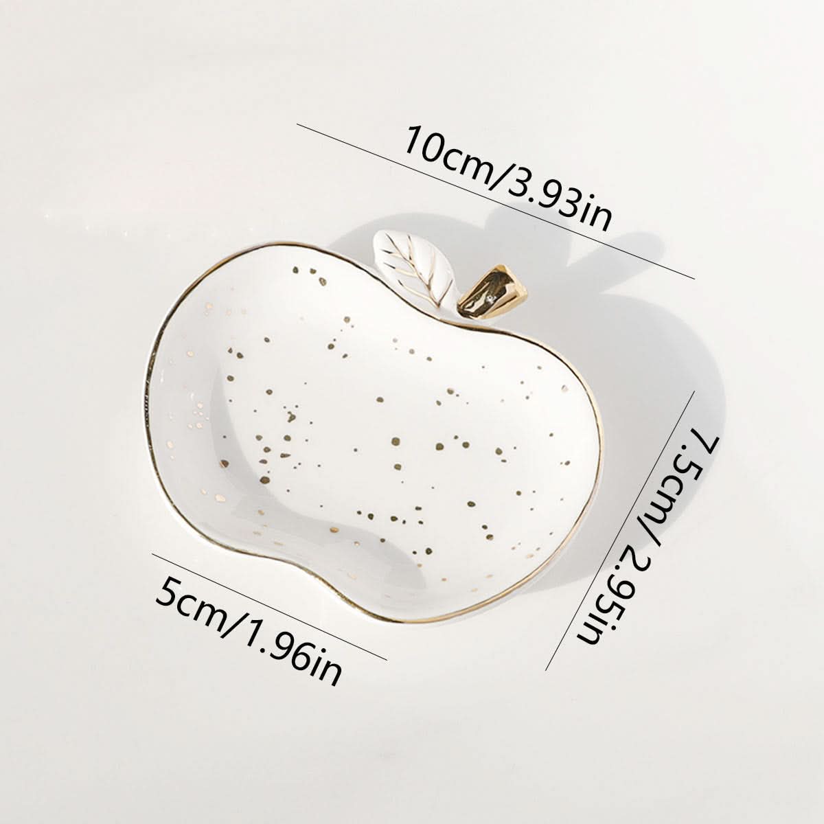 Pink Apple-Shaped Ceramic Tray - Jewelry & Storage Tray (Set of 2 pcs.)