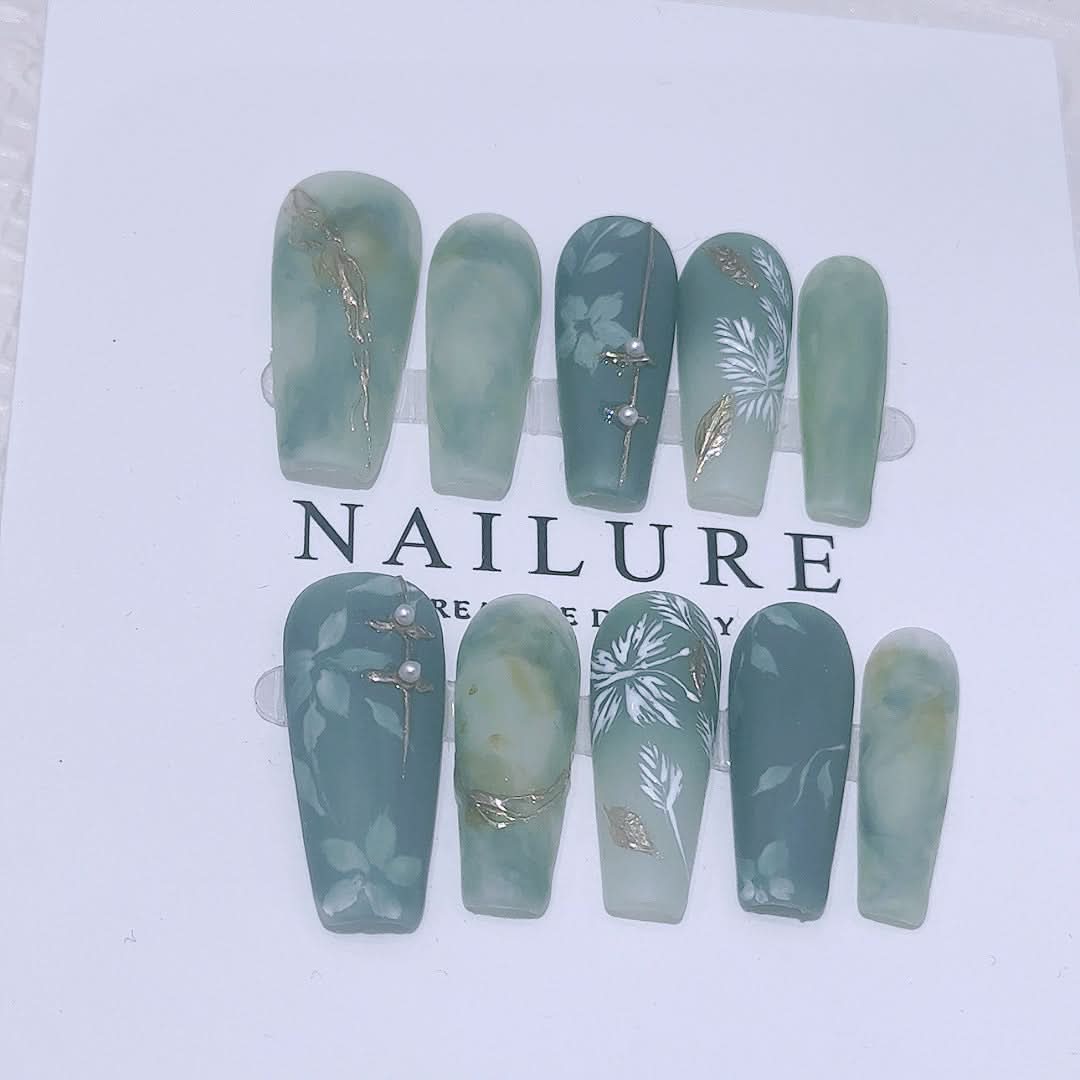 Chinese Style Watercolor Nail Art Stickers –  Smudged Design