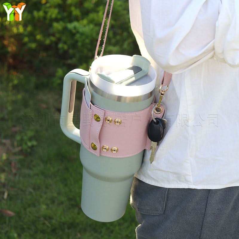 Adjustable Crossbody Cup Holder & Multi-Function Bag
