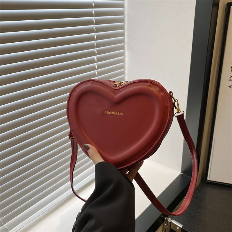 Trendy Heart-Shaped PU Shoulder Bag for Women