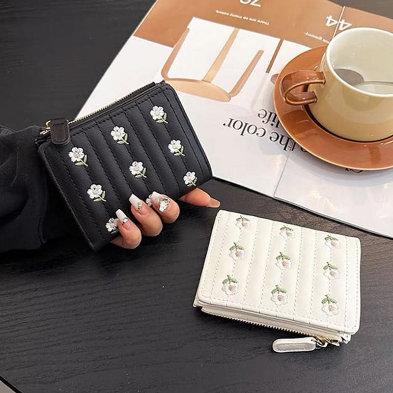 Ultra-Thin Floral Card Holder – Compact Wallet