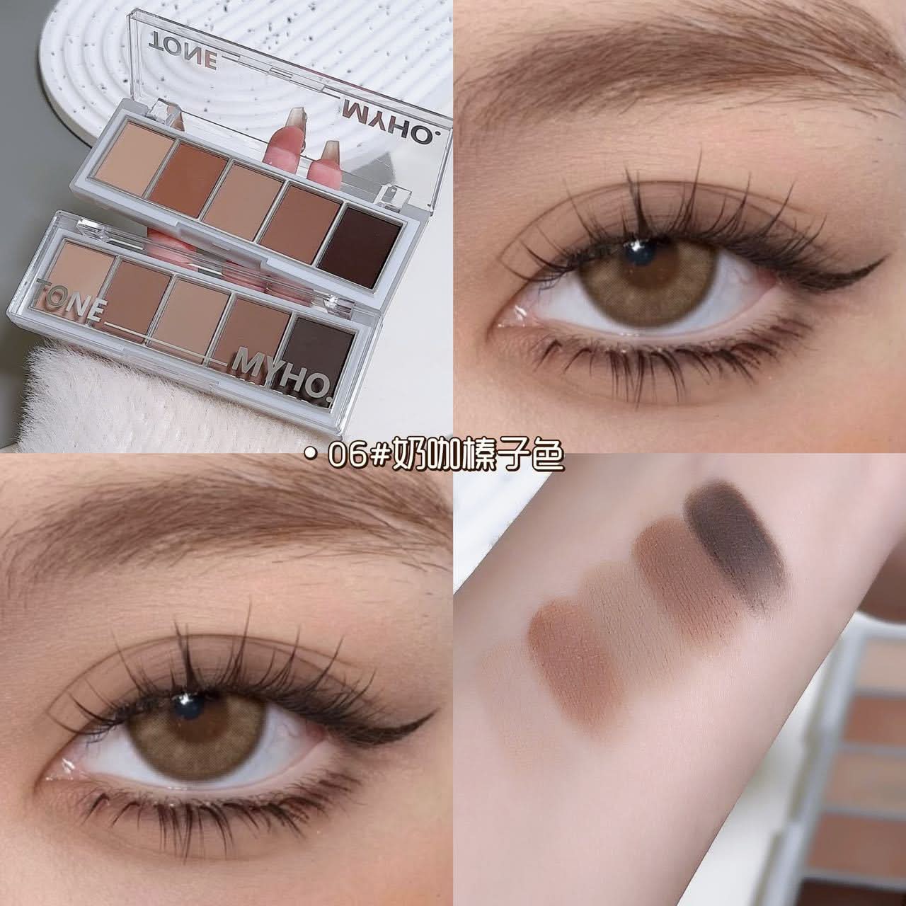5-Color Contour & Eyeshadow Palette – Matte & Pearlescent