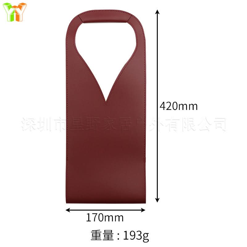 Portable PU Leather Wine Bag