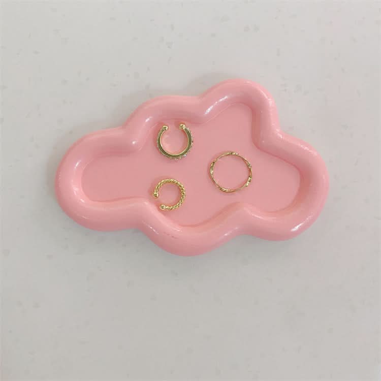 Irregular Resin Jewelry Plate - Creative Display for Earrings & Necklaces (Set of 2 pcs.)