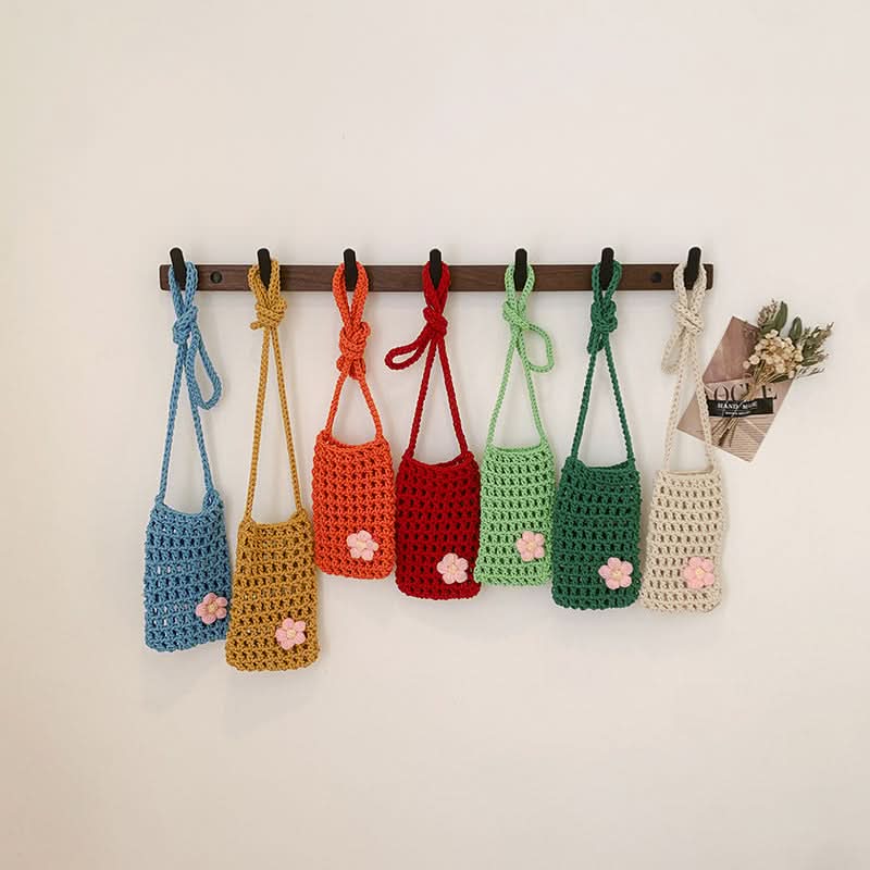 Trendy Woven Floral Crossbody Bag – Woolen Mini Shoulder Bag