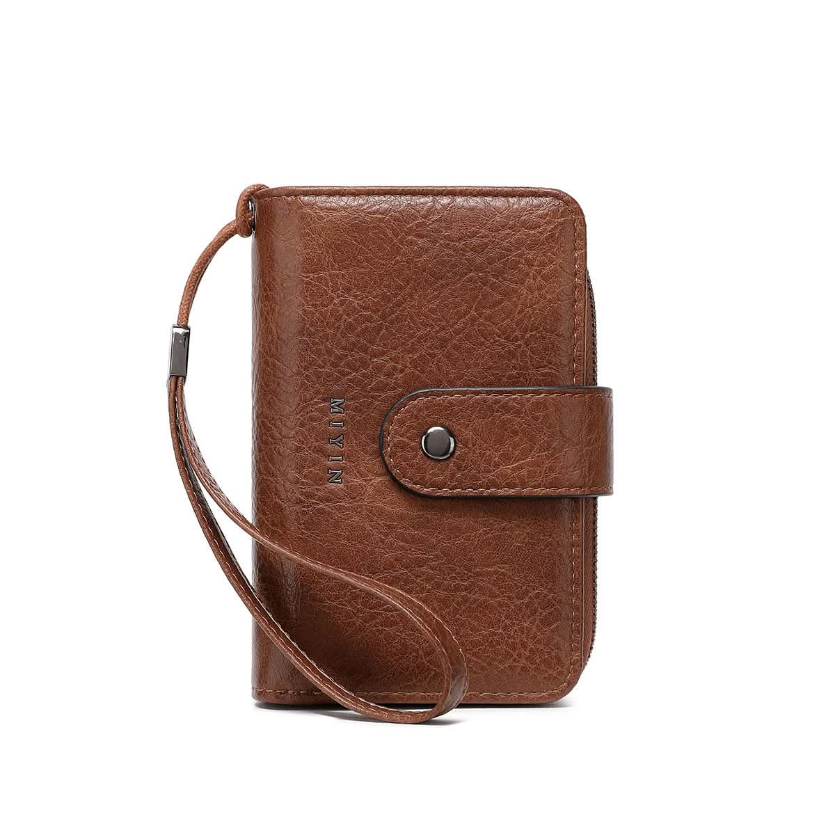 Women's RFID Blocking PU Leather Tri-Fold Wallet – Zipper Coin Purse