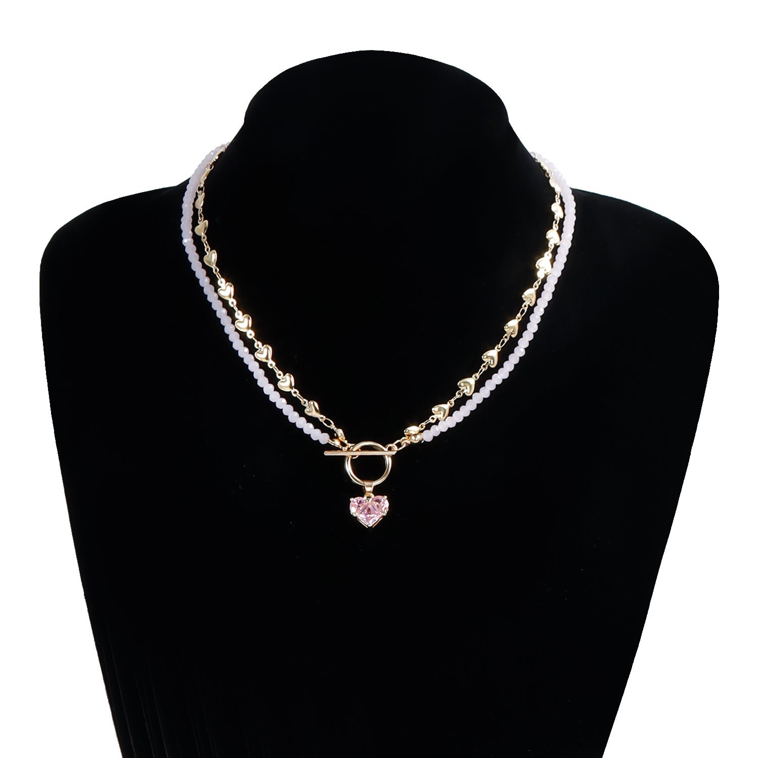 Zircon Heart Pendant Necklace for Women – Diamond-Inspired Clavicle Chain