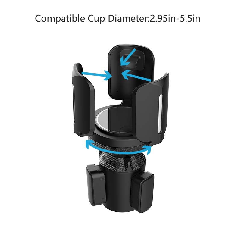 Multifunctional Car Cup Holder – Adjustable Beverage & Card Organizer