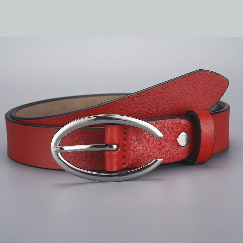 Women's Leather Belt with C Buckle