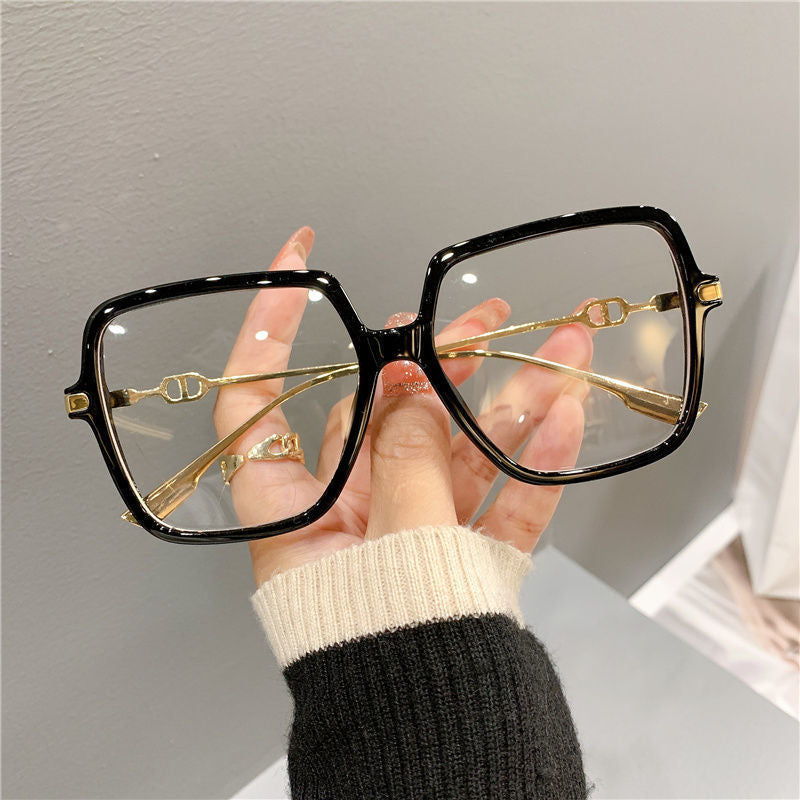 Large Frame Anti-Blue Light Glasses | Trendy Metal Eyewear for Everyday Screen Protection
