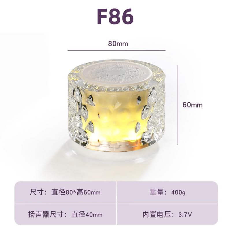 Crystal LED Bluetooth Speaker – Wireless Portable Subwoofer with Colorful Lights