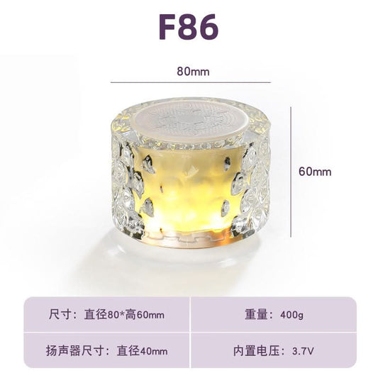 Crystal LED Bluetooth Speaker – Wireless Portable Subwoofer with Colorful Lights