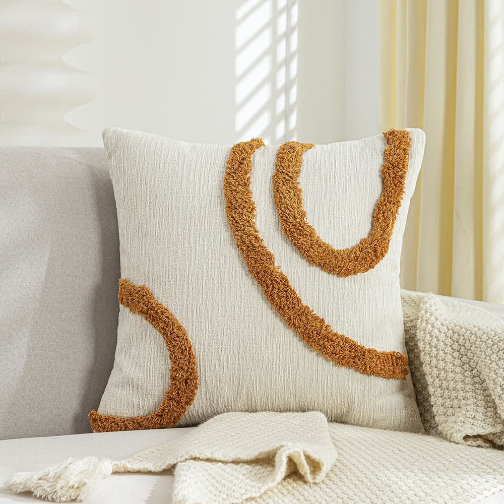 Nordic Red Leaf Velvet Pillow Cover