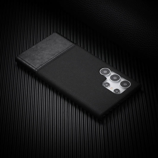 Leather Splicing Case for Samsung S25 Series – Drop-Resistant Protective Cover