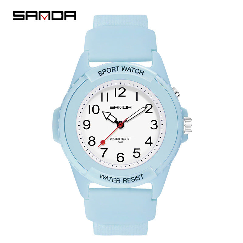 Sanda Luminous Sports Quartz Watch – Waterproof Outdoor Watch for Students & Adults