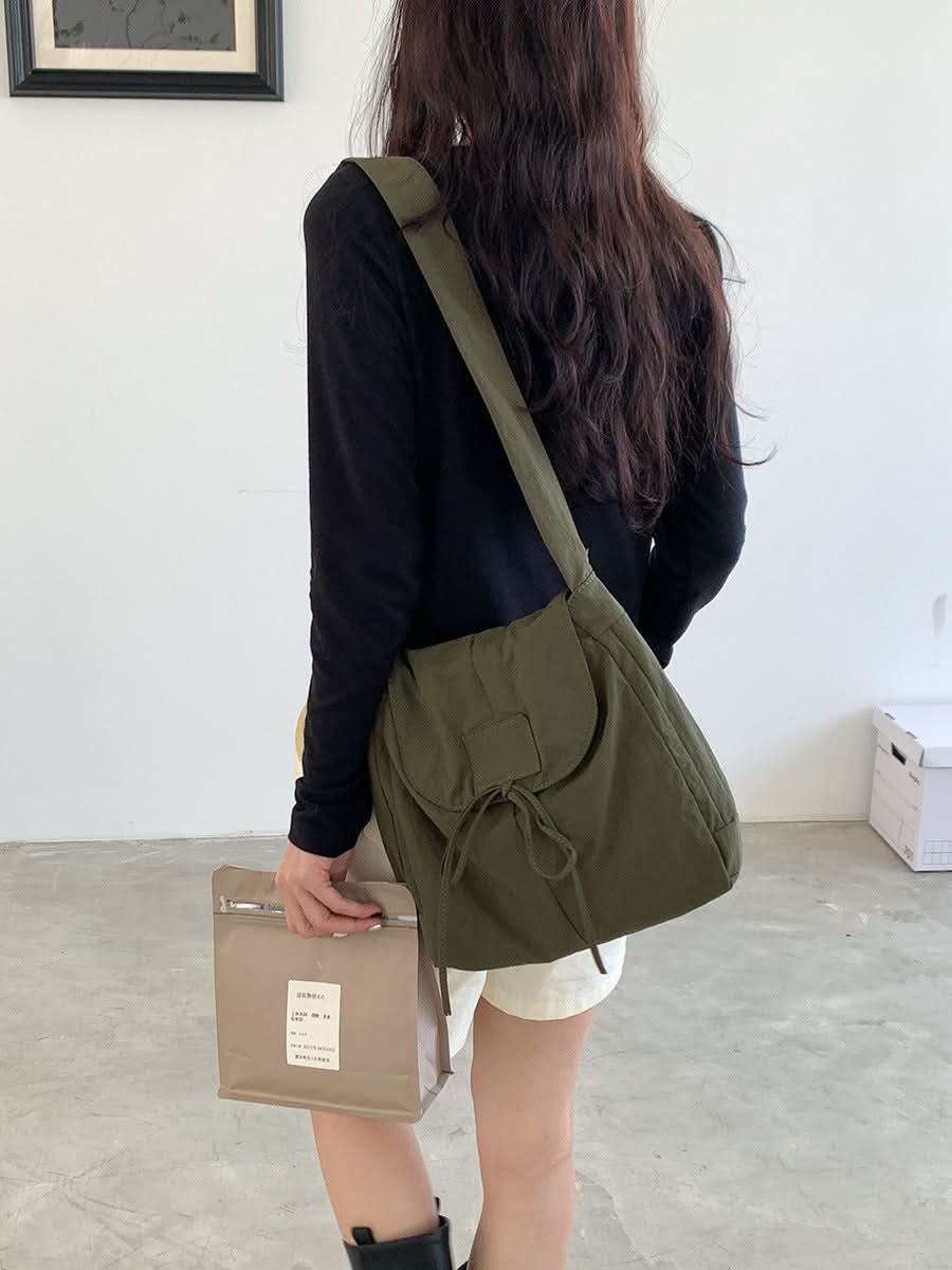 Women's Retro Nylon Shoulder Bag – Stylish Square Crossbody Bag