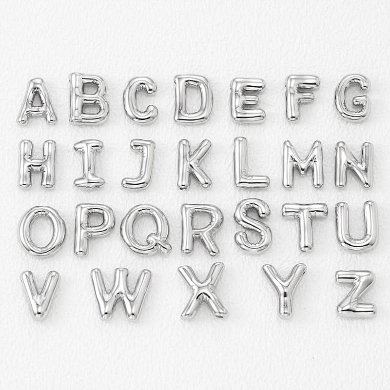Silver-Plated Alphabet Pendant Necklace – Hip-Hop Style