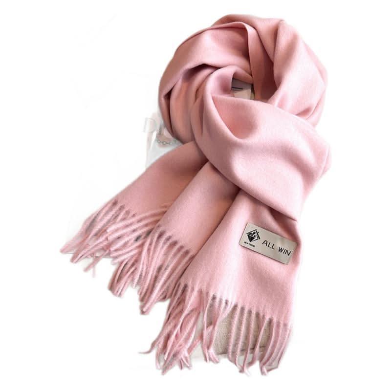 Solid Color Wool Blend Scarf for Women