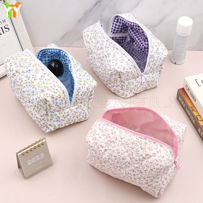 Spring Floral Large Capacity Travel Cosmetic Bag
