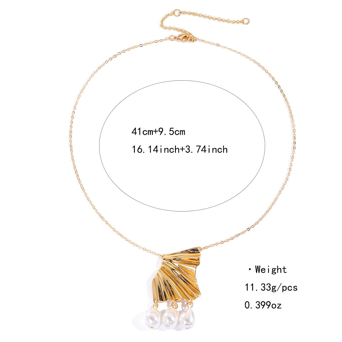 Irregular Heart Pendant Necklace – Gold Textured Metal Chain for Women