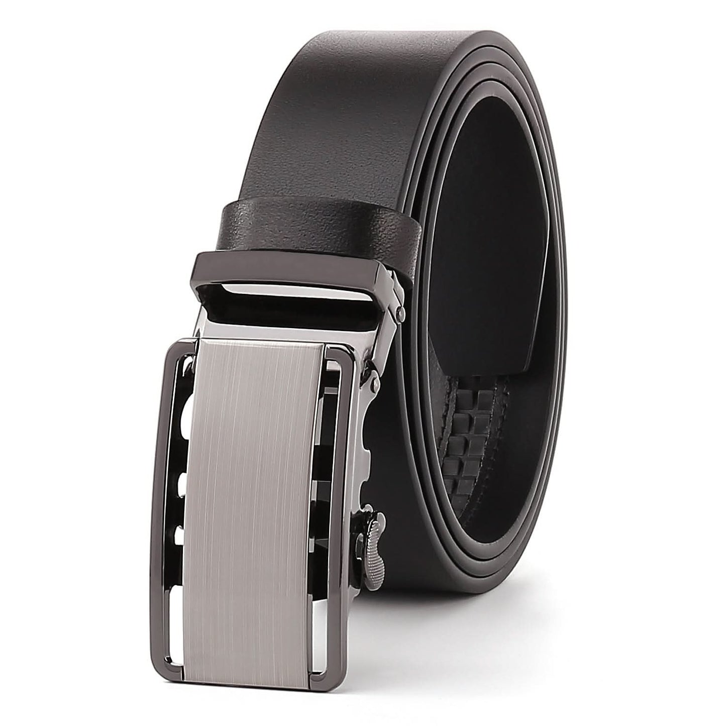 Men's Leather Belt with Automatic Buckle