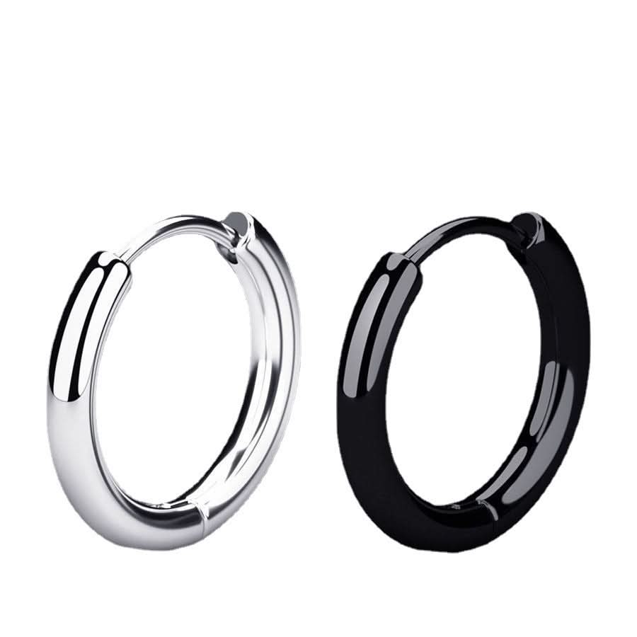 Men’s Hip-hop Style Hoop Earrings - Minimalist Clip-On Ear Cuffs