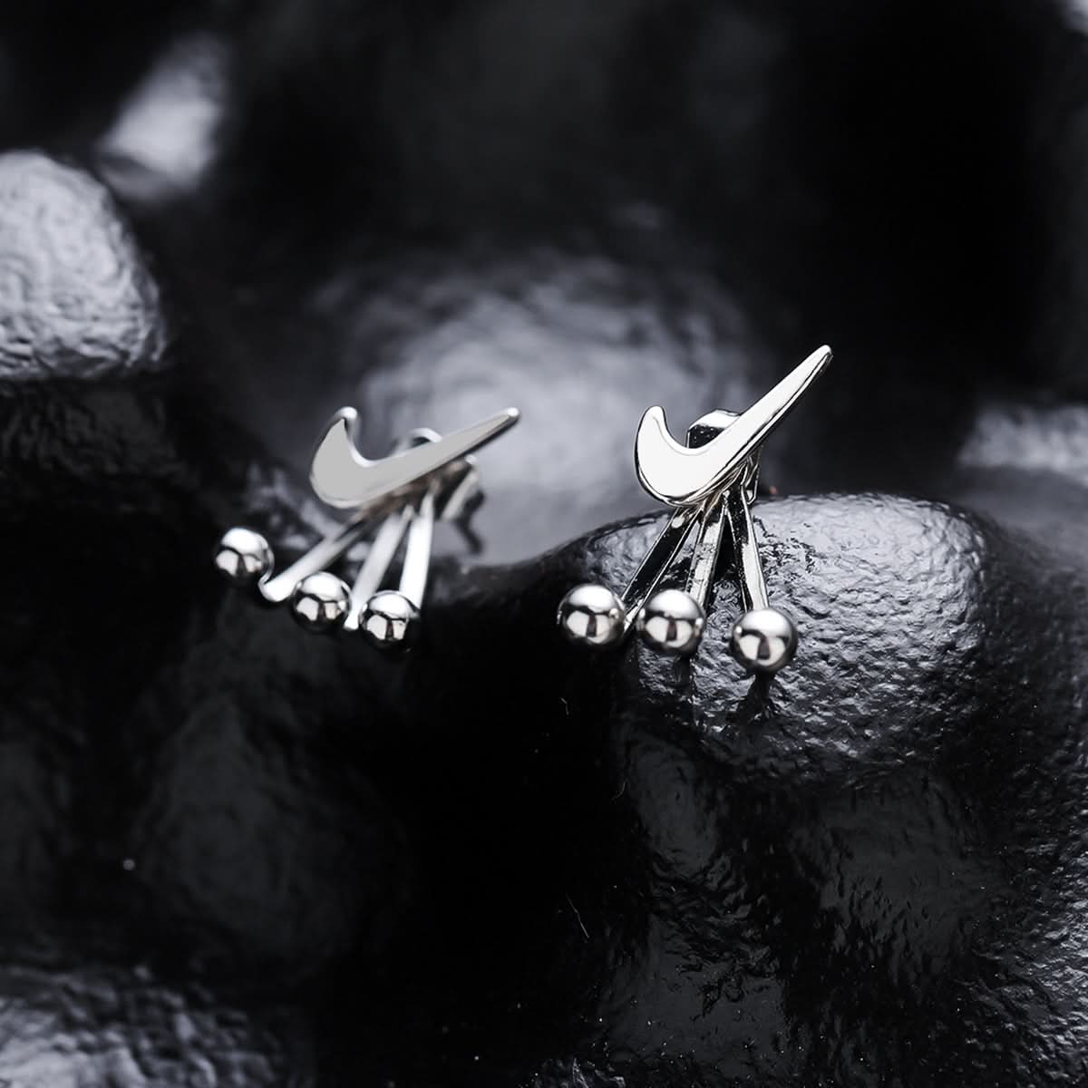 Men’s Geometric Hook Earrings – Minimalist Triangle Drop Earrings