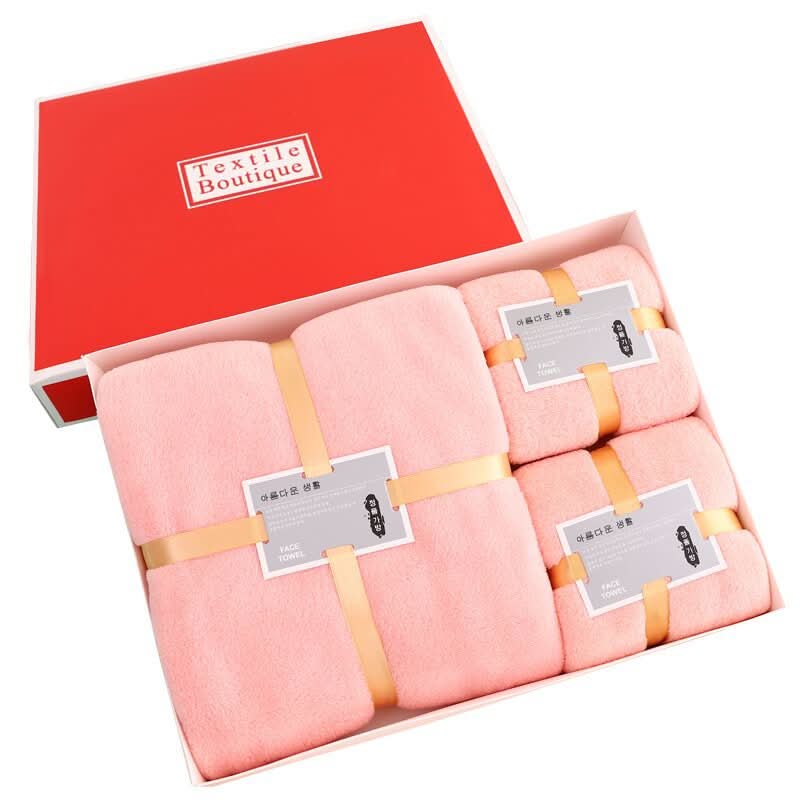 Luxury Coral Fleece 3-Piece Towel Set