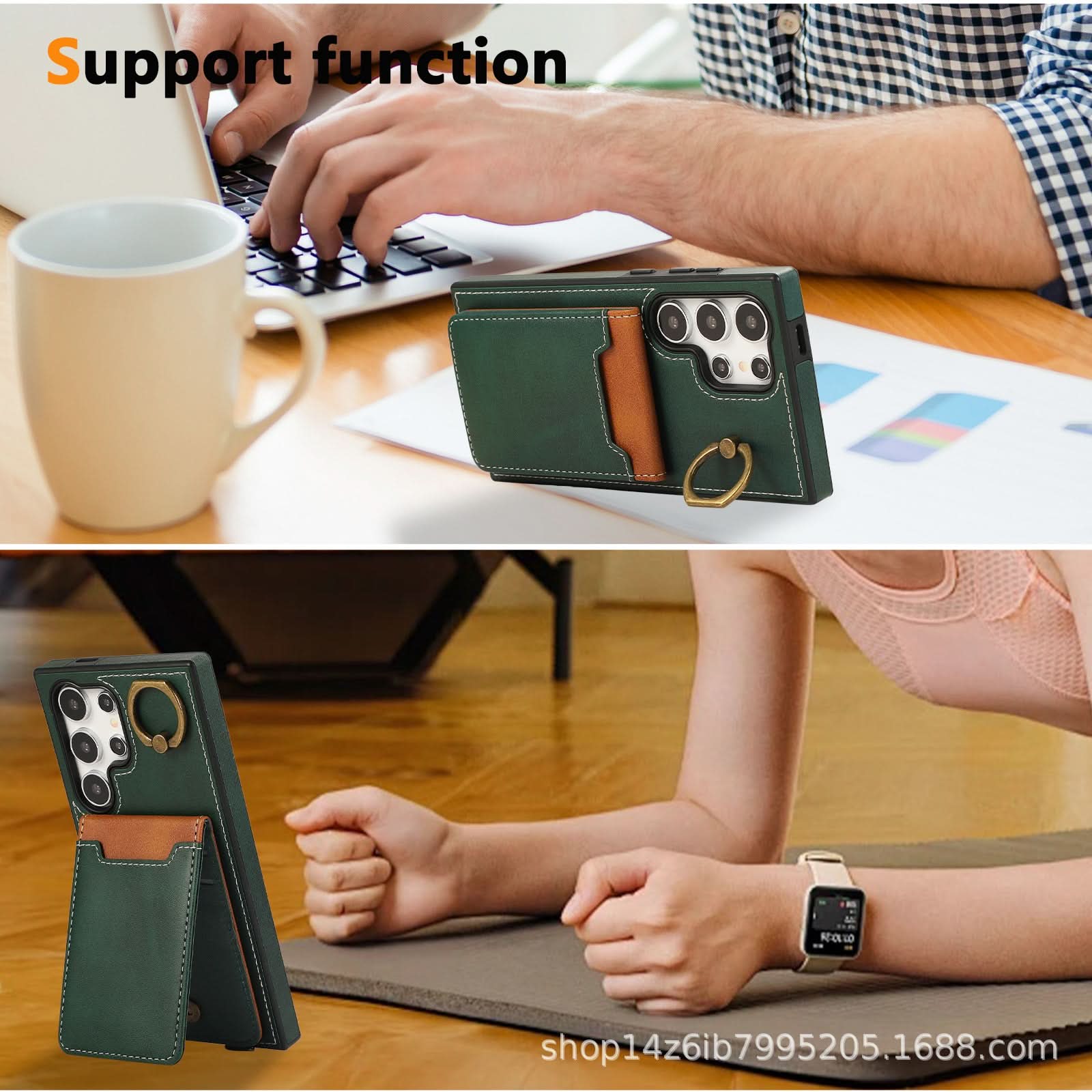 Multi-Function Leather Wallet Case for iPhone