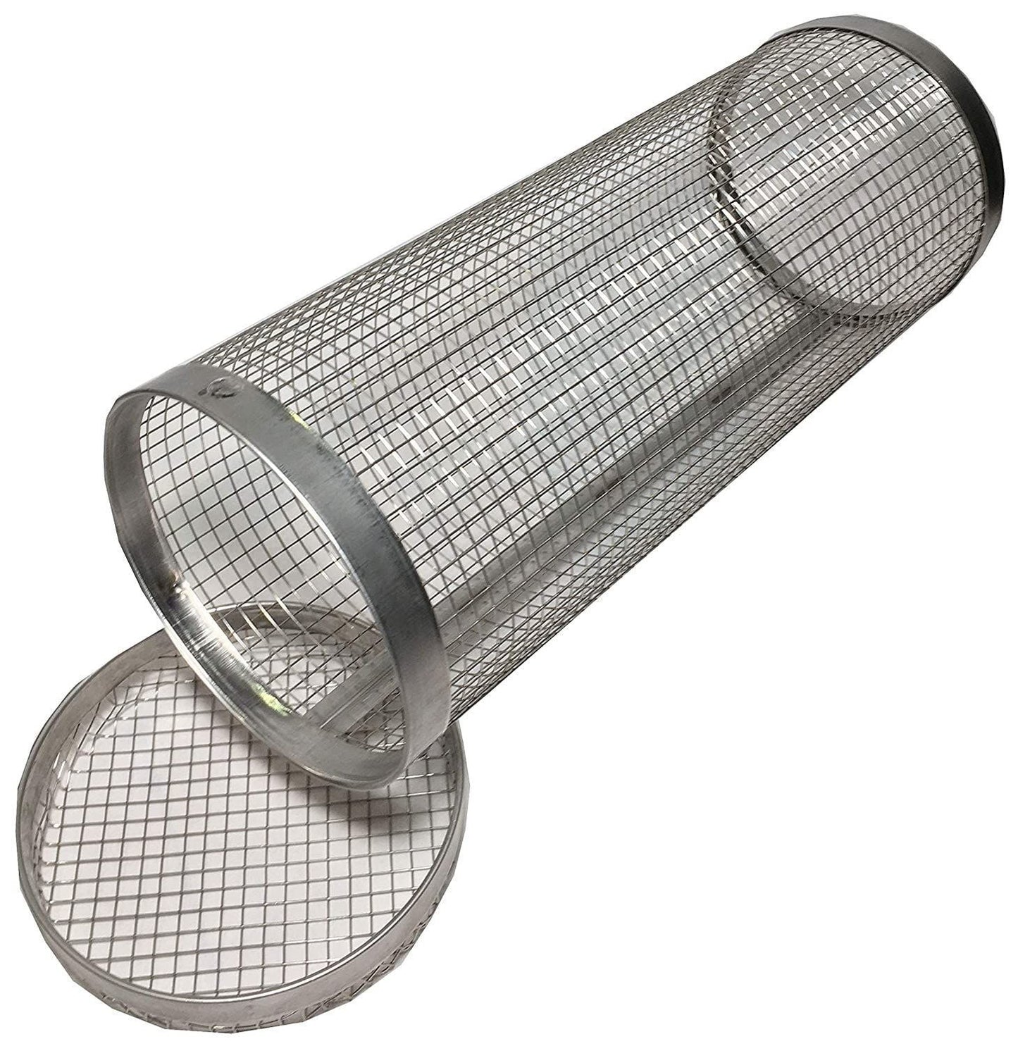 Stainless Steel BBQ Smoking Cylinder – Portable, Rust-Proof Grill Net
